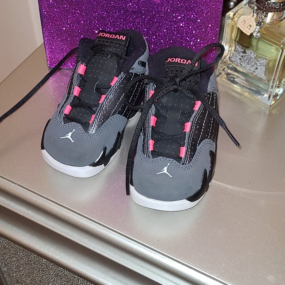 JORDAN 14 Retro Pink/Gray/Black